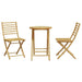 3 Piece Bistro Set Bamboo Txinptl