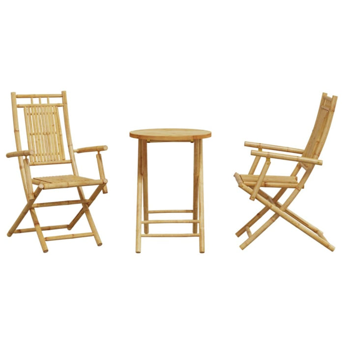 3 Piece Bistro Set Bamboo Txinptp