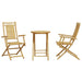 3 Piece Bistro Set Bamboo Txinptp