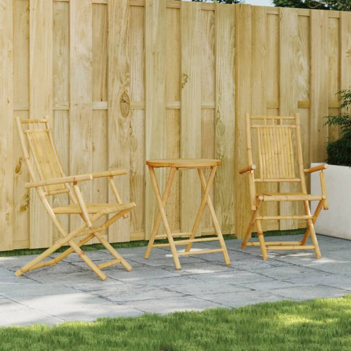 3 Piece Bistro Set Bamboo Txinptp