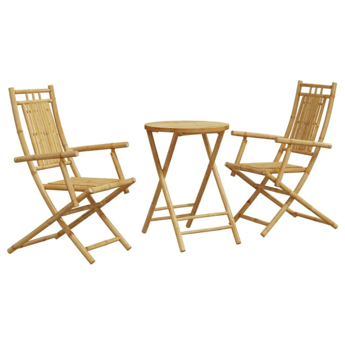 3 Piece Bistro Set Bamboo Txinptp
