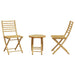 3 Piece Bistro Set Bamboo Txinptt