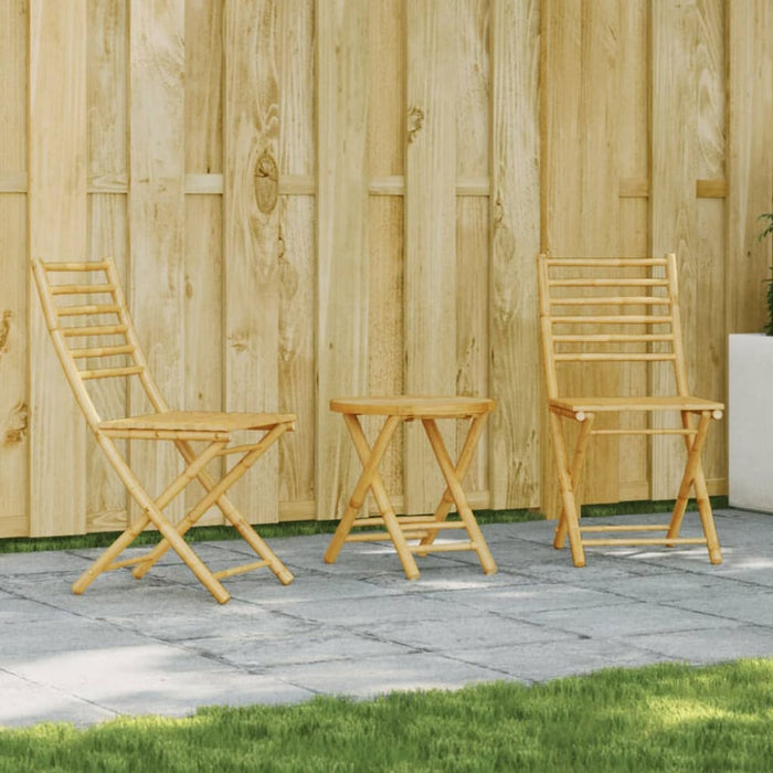 3 Piece Bistro Set Bamboo Txinptt