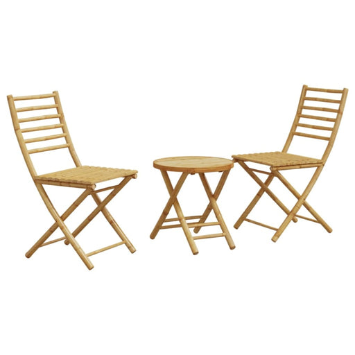 3 Piece Bistro Set Bamboo Txinptt