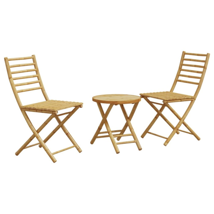 3 Piece Bistro Set Bamboo Txinptt