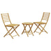 3 Piece Bistro Set Bamboo Txinptt