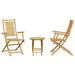 3 Piece Bistro Set Bamboo Txinptx