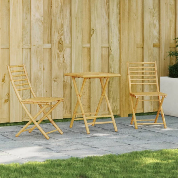 3 Piece Bistro Set Bamboo Txinpxi