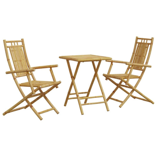 3 Piece Bistro Set Bamboo Txinpxl
