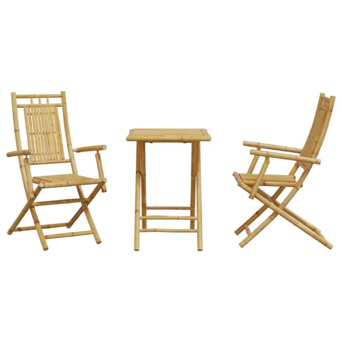 3 Piece Bistro Set Bamboo Txinpxl