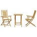 3 Piece Bistro Set Bamboo Txinpxl