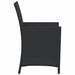 3 Piece Bistro Set with Cushions Black Poly Rattan Tlpoxa