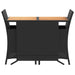 3 Piece Bistro Set With Cushions Black Poly Rattan Tlpoxa
