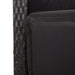 3 Piece Bistro Set with Cushions Black Poly Rattan Txoxaia