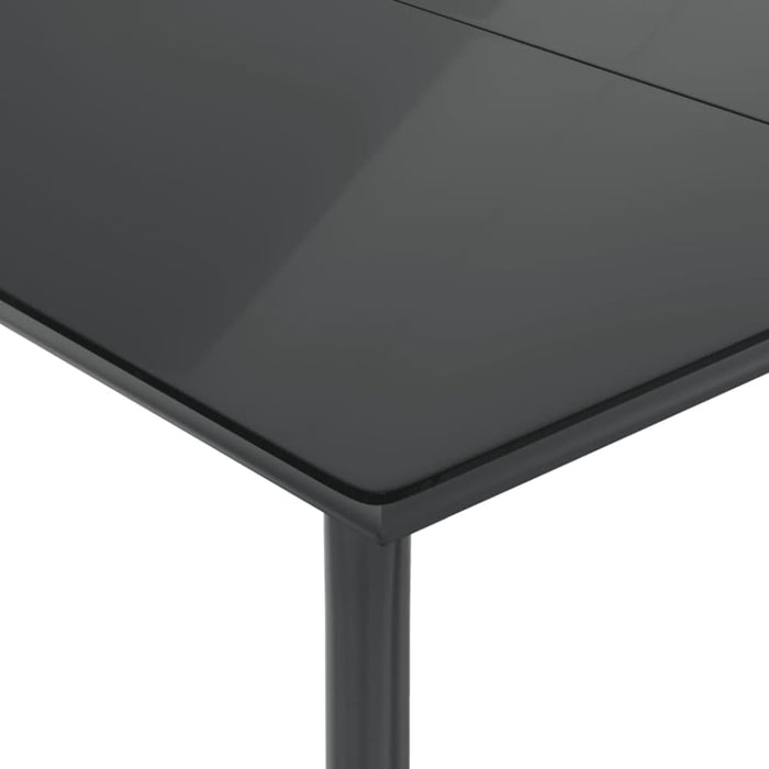 3 Piece Bistro Set with Cushions Black Poly Rattan Txoxbkl