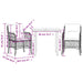 3 Piece Bistro Set With Cushions Grey Poly Rattan Txoxoto