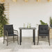 3 Piece Bistro Set With Cushions Grey Poly Rattan Txoxoto