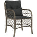 3 Piece Bistro Set With Cushions Grey Poly Rattan Txoxoxa