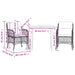 3 Piece Bistro Set With Cushions Grey Poly Rattan Txoxoxa