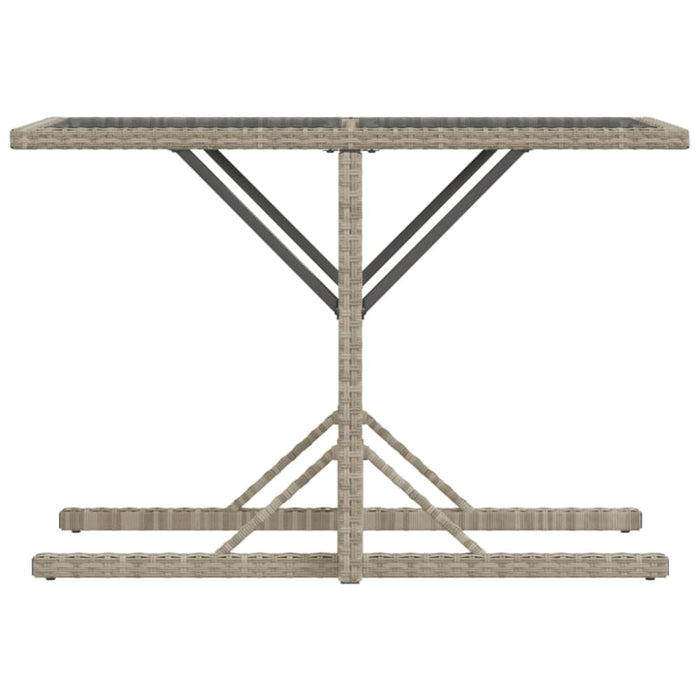 3 Piece Bistro Set with Cushions Light Grey Poly Rattan