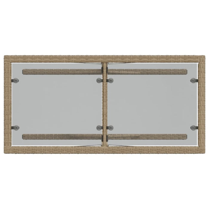 3 Piece Bistro Set with Cushions Mix Beige Poly Rattan