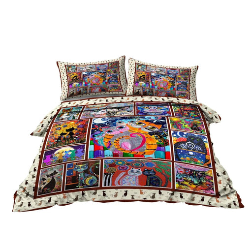 3 Piece Cat Bedding Set Duvet Cover Bedspreads And Pillow