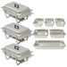 3 Piece Chafing Dish Set Stainless Steel Pbpxk