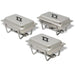 3 Piece Chafing Dish Set Stainless Steel Pbpxk