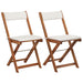 3 Piece Folding Bistro Set with Cushions Solid Acacia Wood