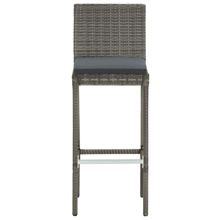 3 Piece Garden Bar Set Grey Solid Wood Acacia and Poly