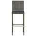 3 Piece Garden Bar Set Grey Solid Wood Acacia and Poly