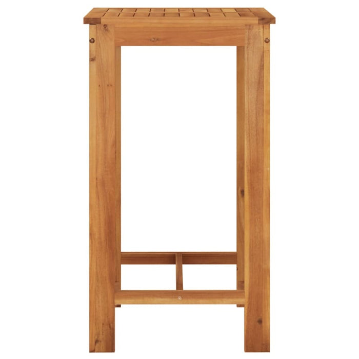 3 Piece Garden Bar Set Grey Solid Wood Acacia and Poly