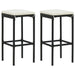 3 Piece Garden Bar Set with Cushions Black Tblanit