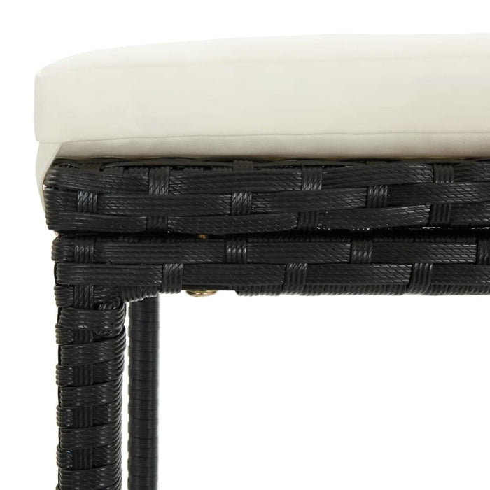 3 Piece Garden Bar Set With Cushions Black Tblikai