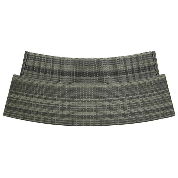 3 Piece Garden Bar Set with Cushions Grey Tblannx