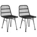 3 Piece Garden Dining Set Black Poly Rattan Topinka