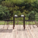 3 Piece Garden Dining Set Black Poly Rattan Topinka