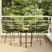 3 Piece Garden Dining Set Black Poly Rattan Topintb