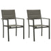 3 Piece Garden Dining Set Black Steel and Textilene Txbbiax