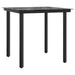 3 Piece Garden Dining Set Black Steel and Textilene Txbbiob