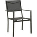 3 Piece Garden Dining Set Black Steel and Textilene Txbbion