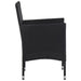 3 Piece Garden Dining Set Black Tbixatt