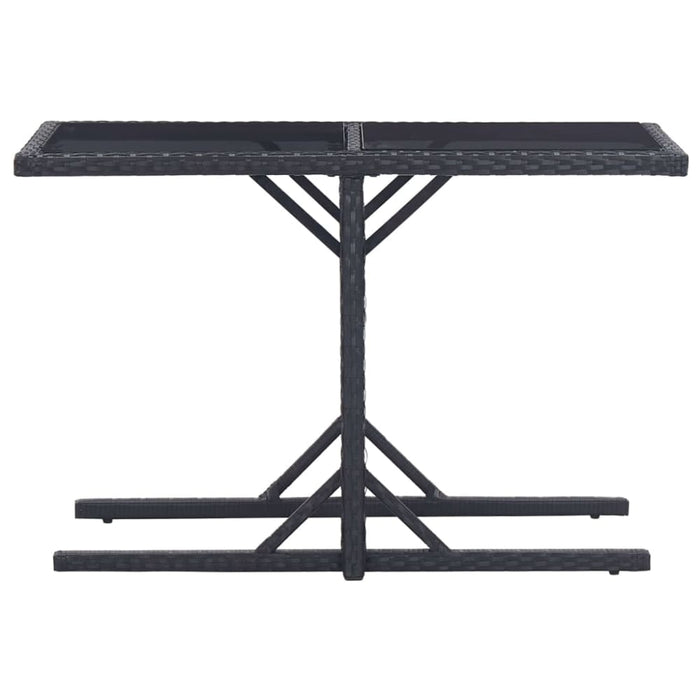 3 Piece Garden Dining Set Black Tbixatt