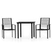 3 Piece Garden Dining Set Black Tbkkoki