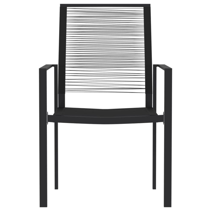 3 Piece Garden Dining Set Black Tbkkoki