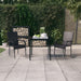 3 Piece Garden Dining Set Black Tbkktkp