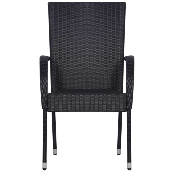 3 Piece Garden Dining Set Black Tbkktkp