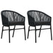 3 Piece Garden Dining Set Black Tbkkxtk