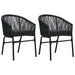 3 Piece Garden Dining Set Black Tbkkxxo
