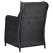 3 Piece Garden Dining Set Black Tbliixp